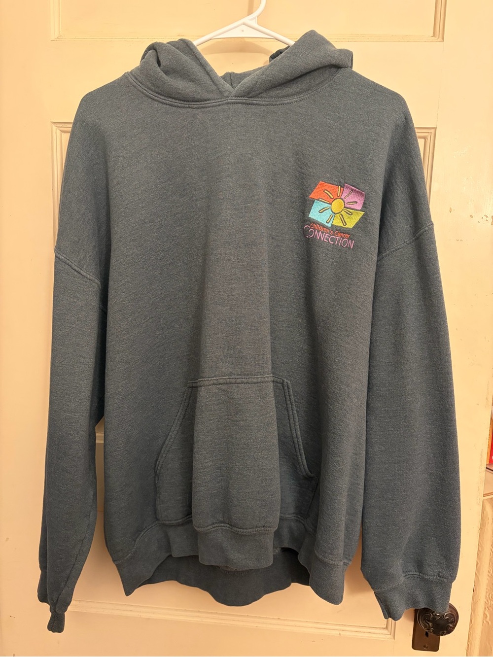 Slate Gray "Children's Cancer Connection" Hooded Sweatshirt - XL
